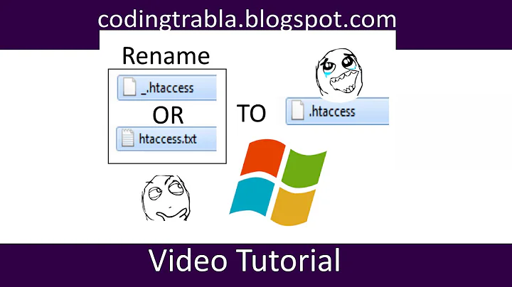 How to rename _.htaccess OR htaccess.txt to .htaccess on Windows byAO