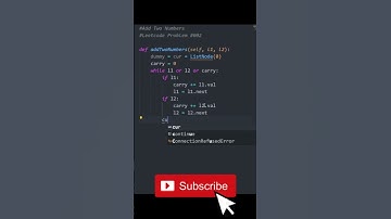 Add Two Numbers Intermediate Leetcode Solution Python #software #programming #coding #python