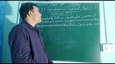 Class -8,Maths,Chapter-13,Compound Interest, Exercise -13.1