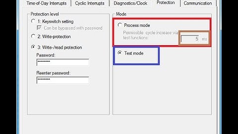 protection level and CPU mode in simatic manager of siemens automation system