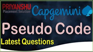 Capgemini Pseudocode (Latest) | Capgemini Pseudocode Preparation