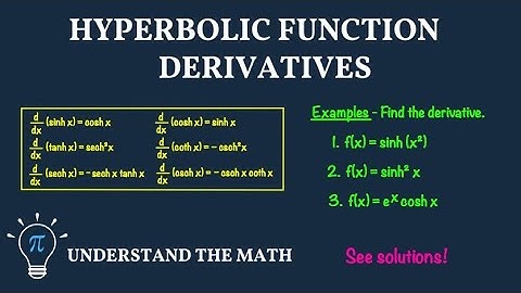 Hyperbolic Function Derivative Examples