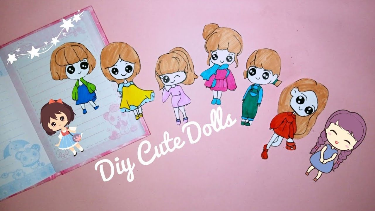 Diy Cute Dolls Stickers YouTube
