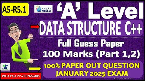 A Level A5-R5.1 GUESS PAPER |  Data Structure through OOPS C++ | A LEVEL JANUARY 2025 | IMPORTANT