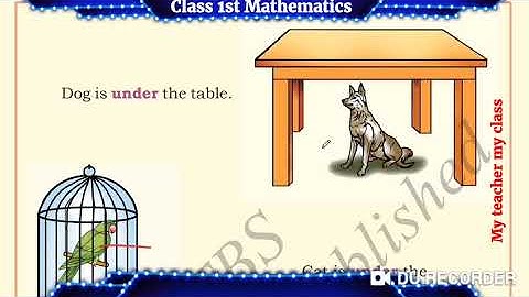 class 1st Mathematics Lesson-1 Spatial understanding part-2