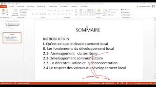 UE1 - Théories et Histoire du développement local avec Dr Mbaye de 25 mai 2024