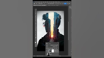 Double Exposure Effect in Photoshop for Photo Manipulation | #shorts #photoshop #photoshoptricks