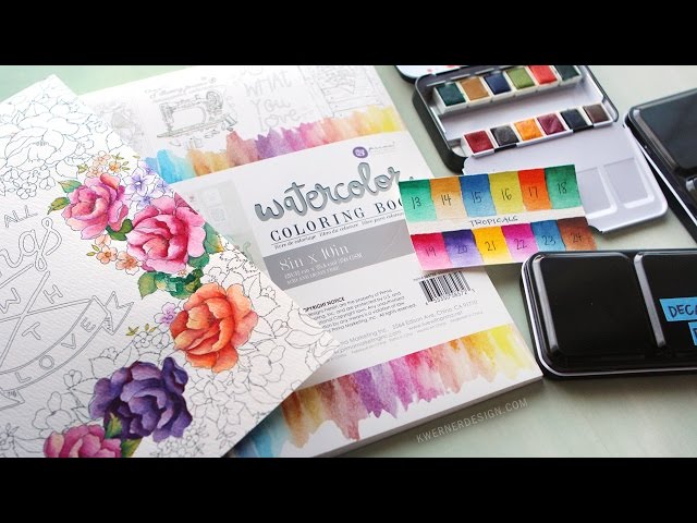 Watercolor Coloring Book! Prima Watercolor Confections 