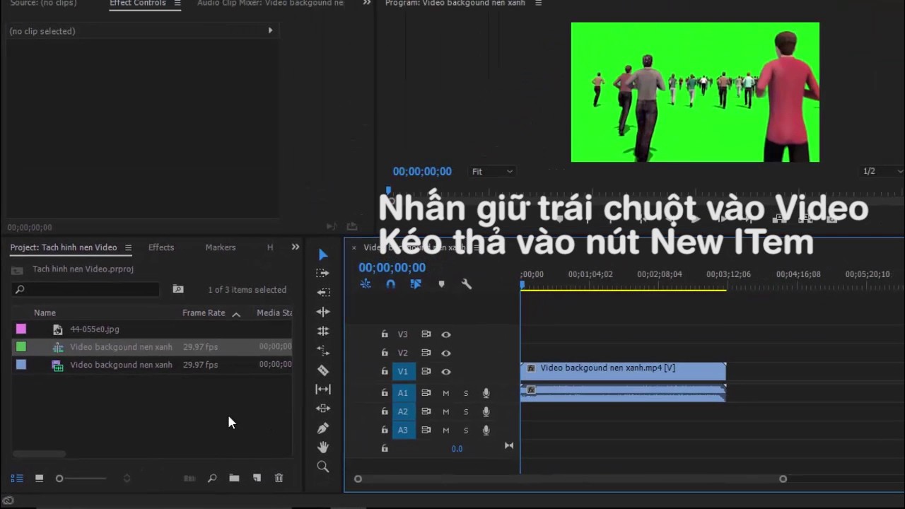 Kỹ thuật tách, ghép phông nền xanh Video với Adobe Premiere