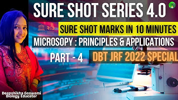 SURE SHOT SERIES 4.0 | MICROSCOPY - PRINCIPLES & APPLICATONS | PART -4 | DBT JRF SPECIAL