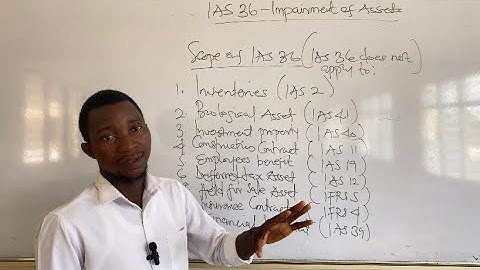 IAS 36 - IMPAIRMENT OF ASSETS (PART 1)