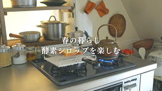 【暮らしのvlog】新しい台所道具を迎える｜癒しの酵素シロップ完成｜春をたのしむ｜リフレッシュする季節のはじまり｜暮らしの道具｜かもめ食堂