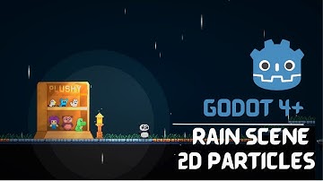 How to create Realistic 2d Rain in Godot 4+ || Rain using particles 2d in Godot 4+