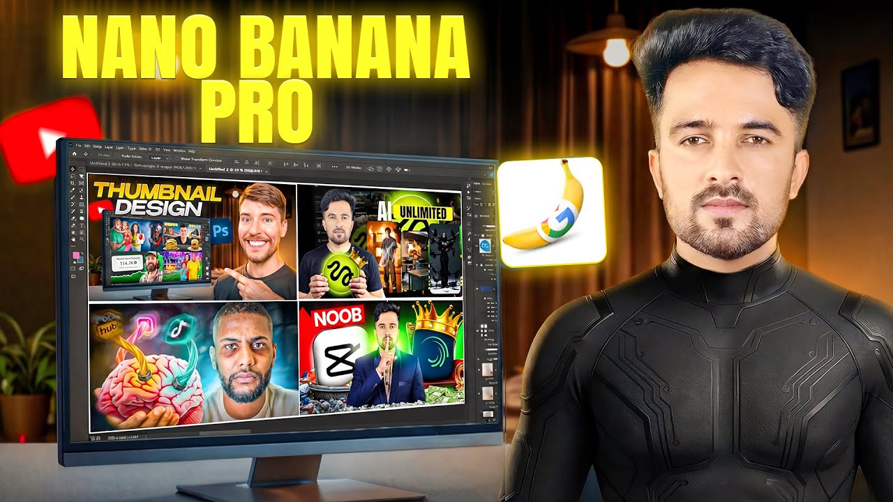 Used Nano Banana Pro AI to Create 4K Images and Pro Thumbnails in ...