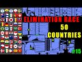 50 Countries Elimination Marble Race in Algodoo #15 \ Marble Race King