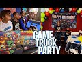 Game truck| Boy birthday party idea