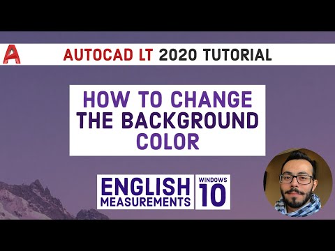 AUTOCAD TUTORIAL | HOW TO CHANGE THE BACKGROUND COLOR - YouTube