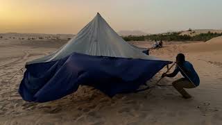 Mauritanie Comment monter une vraie tente mauritanienne dans le désert ? / To set up a tent