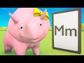 Learning about the ALPHABET: K → N - Learn with Dino the Dinosaur 👶 Educational cartoon for toddlers