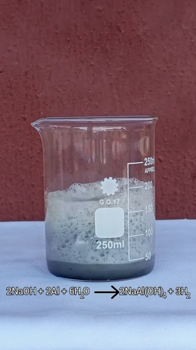 Sodium Hydroxide   Aluminum = Insane Reaction!!! #science #Naoh #experiment