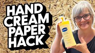 How To Make Faux Leather Paper With Hand Cream!