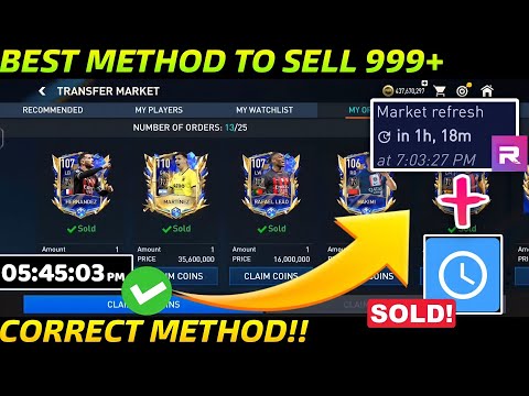 DO THIS!! BEST METHOD TO SELL 999+ PLAYERS FIFA MOBILE 23 | MAKE MILLIONS OF COINS FIFA MOBILE