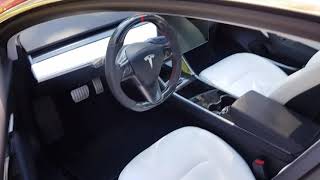 Tesla Model 3 Performance Custom Carbon Fiber Steering Wheel.