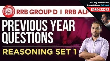 RRB ALP, Group D & RPF Previous Year Questions | Reasoning Tatkal Set 1 by Parikalp Sir