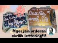 ngerjain orderan akrilik lettering🥰 | pake apa?😱🤩 #lettering art #kado handmade #DIY