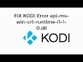 FIX Kodi Error api-ms-win-crt-runtime-l1-1-0.dll Missing [UPDATED]