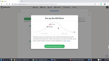 Basecamp logged-in user set up hill chart