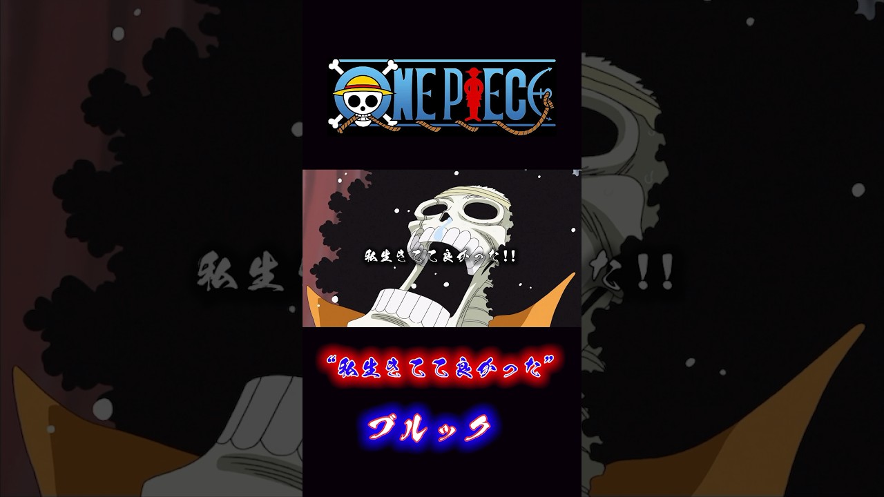 ONEPIECE “私生きててよかった” ブルック 