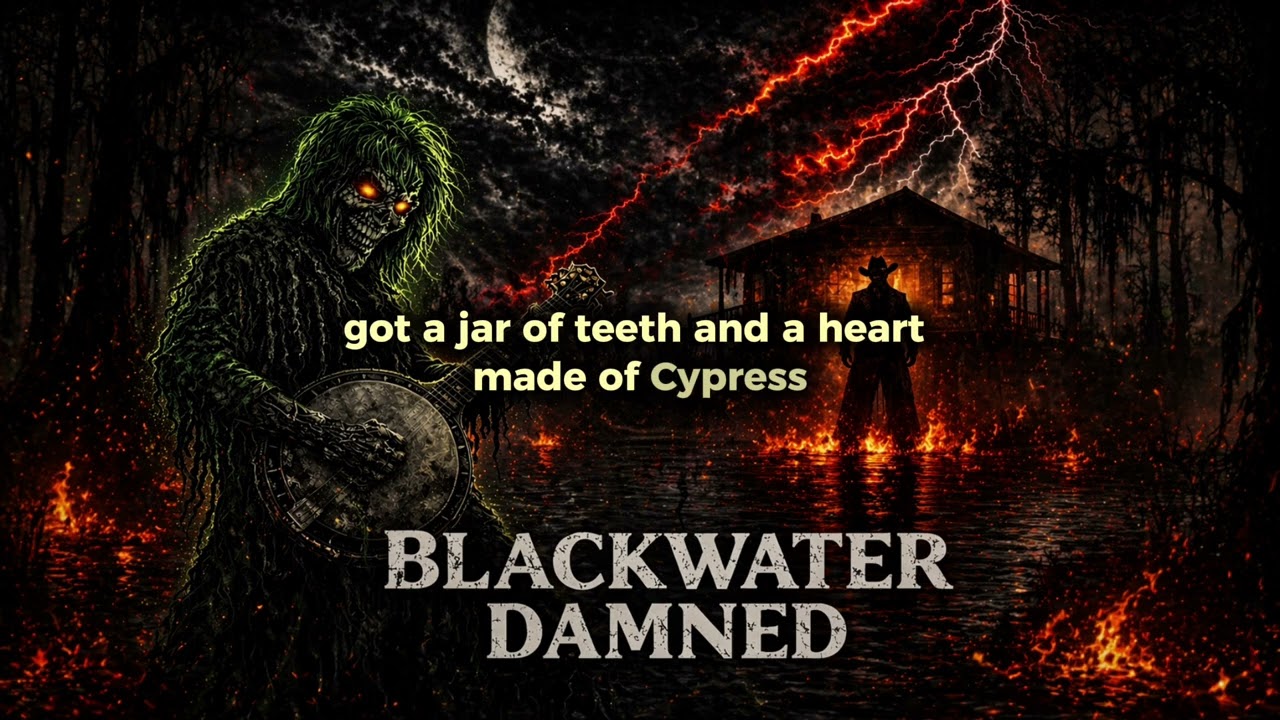 BLACK WATER DAMNED (Official Lyrics Video) BURNIN’ BRIDGES Ai Music