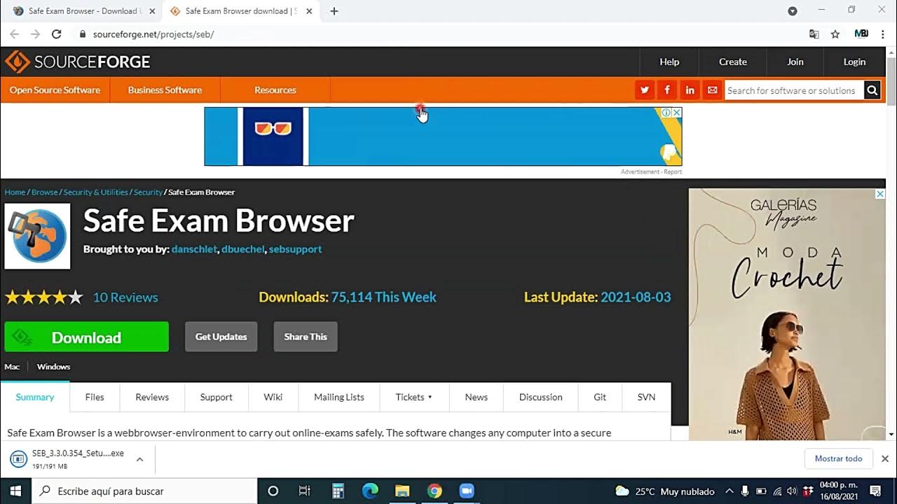 Instalación del navegador seguro Safe Exam Browser - YouTube