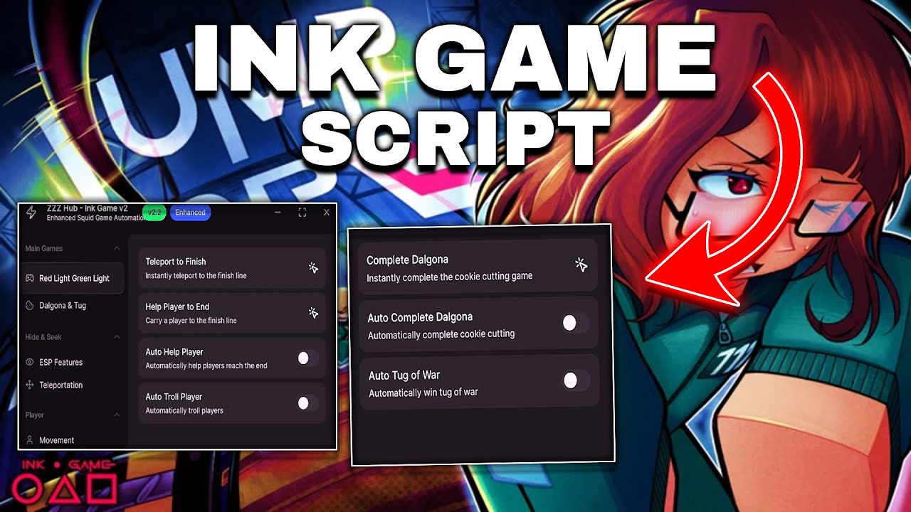 [SKY SQUID GAMES] *FREE* Ink Game Script - GOD MODE, AUTO WIN, TROLL ...