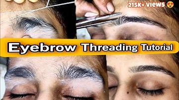Thick to thin Eyebrow Threading | Heavy Growth Eyebrows | Brows shaping at Home