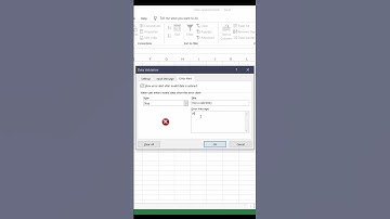 Excel basics : Data Validation (Whole number)