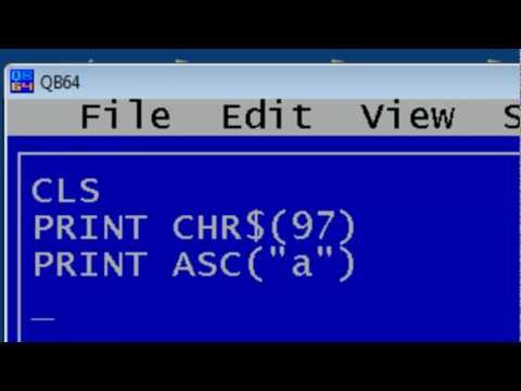 QBasic Tutorial 24 - ASCII Program - Separating Letters, Numbers, And Other Characters - QB64