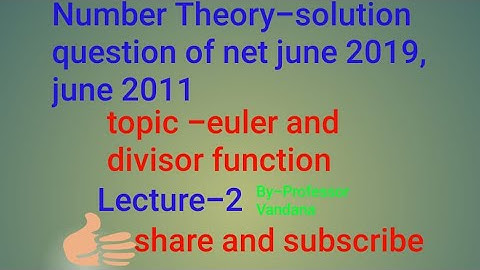 solved question of net june 2019, june 2011||Number theory||csir -Net