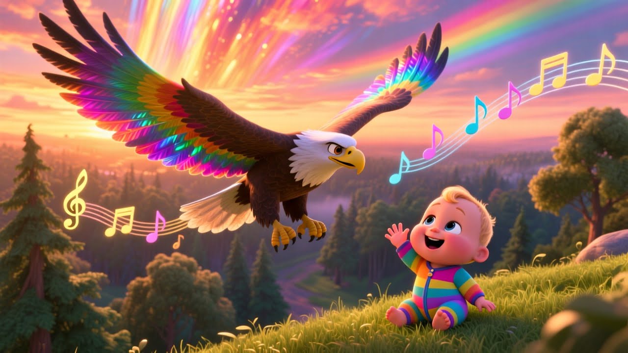 Eagle Soars on Music Roads 🦅🎵 | Fun Animal Song for Kids | Musical Adventure Rhyme