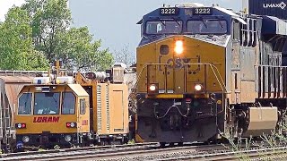 RR Crossing Lights Gone Wild! Big CSX Train Switches Tracks at 30 MPH! Rare NS SD40E! DPU Alright's!