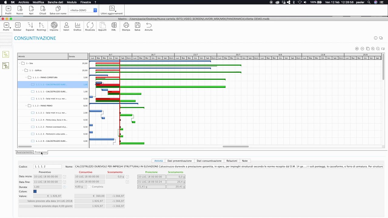 Mastro 5K – Link Cronoprogramma