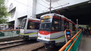輕鐵第五期列車 1147+1148@507 及 1133+1143@505 於良景站相遇