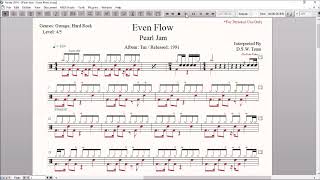 Drum Score - Pearl Jam - Even Flow (sample)