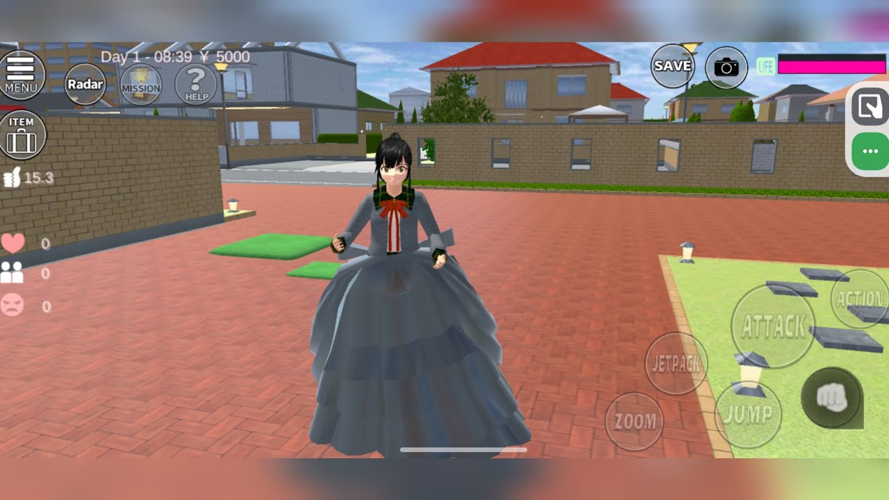 How to make Beautiful attractive lighT black Gown 👗🤩 in Sakura Simulator ❤️🥳