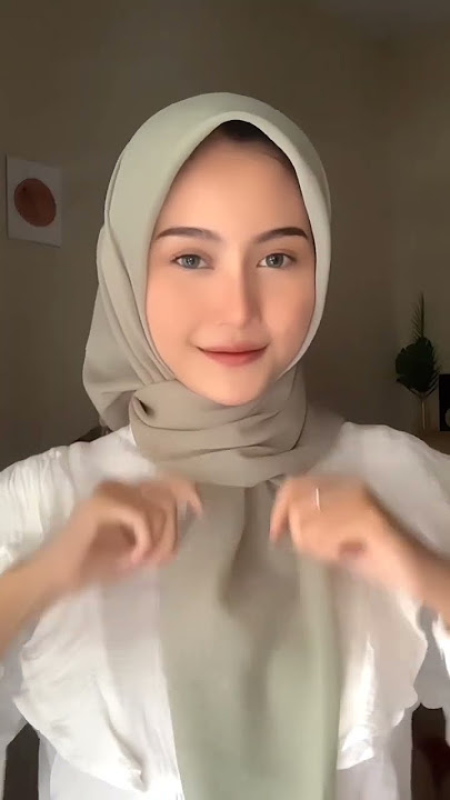 2 Tutorial Simple Pakai Hijab Segiempat Bella Square #hijab #tutorialhijabsimple #shorts