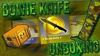 CS:GO BOWIE KNIFE UNBOXING (NEW KNIFE)