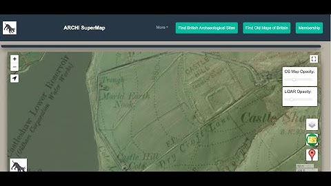 How to use the ARCHI MAPS UK Supermap to see archaeology sites on Old Maps, Lidar and Aerial Photos