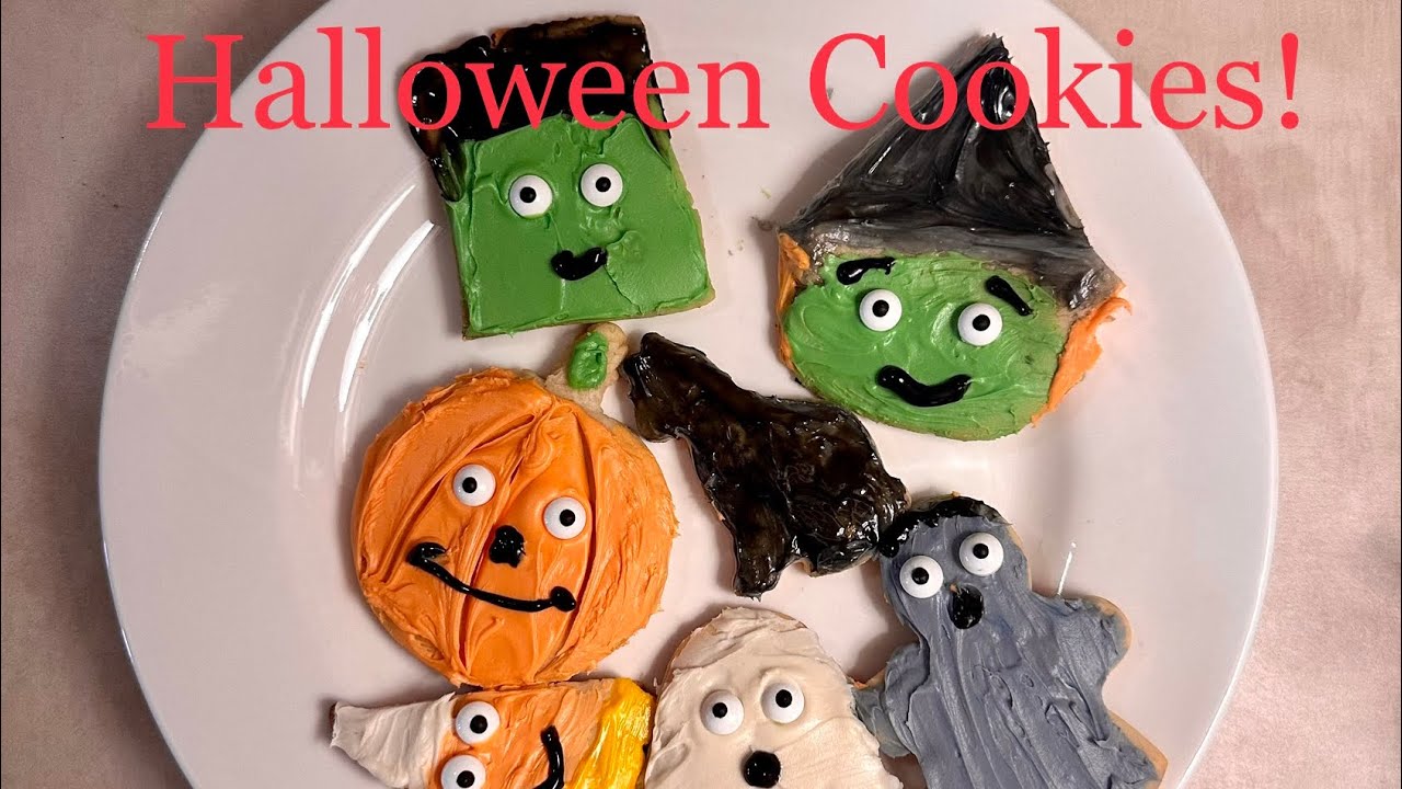 How to make and decorate sugar cookies for Halloween! YouTube